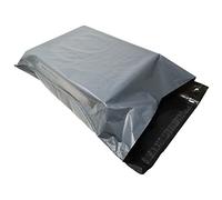 100 Mixed Blue Parcel Bags - Tamper-Proof Self-Seal Mailing & Postage Bag for Shipping, Packaging & Delivery - 4 Assorted Sizes 25 of Each (XS to Large) (Grey, 12x16 Size 100)