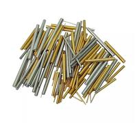 100 Mixed Clock Taper Pins Assorted Steel and Brass for Clock, Watch Repair