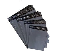 100 Mixed Grey Mailing Bags | Assorted Small to Large Grey Poly Mailer Bags for Posting Shipping Postage Packing Parcels | 6 x 9” | 10 x 14” | 12 x 16” | 14 x 21" | 4 Sizes - 25 of Each | Red Rainbow