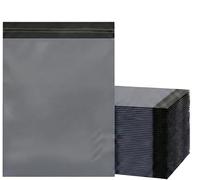 100 Mixed Grey Parcel Bags - Tamper-Proof Self-Seal Mailing & Postage Bag for Shipping, Packaging & Delivery - 4 Assorted Sizes 25 of Each (XS to Large) (Grey, 12x16 Size 100)