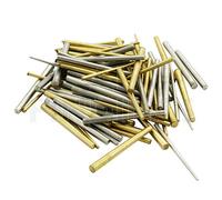 100 Mixed taper pins : Clock Steel Brass Assorted Mix Sizes Pin Tapered Repairs Parts (50)
