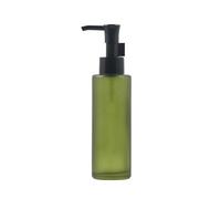 100 ml/3.5 oz Green Empty Frosted Glass Lotion Pump Bottles Refillable Press Pump Dispenser Cosmetic Container Jar for Lotion Liquid Makeup Removel Oil Shampoo