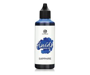 100 ml Fluids Alcohol Ink Blue Sapphire for Fluid Art and Resin, Blue