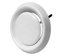 Ø 100mm / 4'' Adjustable Diffuser - Universal Air Supply/Exhaust Valve - Ventilation Ducting Cover - Clamp Springs - ABS Plastic White