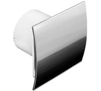 Ø 100 mm Wall-Mounted Bathroom Stainless Steel Curved with Humidity Sensor Humidistat, Timer and Backdraught Shutter WEI100H Fan Front Wall Bathroom Fan Ventilator Recess Or Quiet - 10 cm