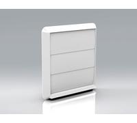 100 mm White Plastic Gravity Wall Grille with Non-Return Shutter and 4 inch Round Spigot for Bathroom Kitchen Cooker Hood Extractor Fan Ducting Air Hose Wall Ventilation