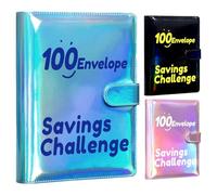 100 Money Saving Envelopes - A5 Budget Planner with Cash | Flexible Folder with Financial Goals | Cash Challenge Method of Money Organization