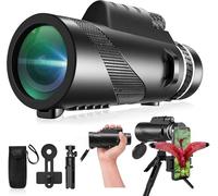 100 Monocular-Telescope High Powered for Smartphone Monoculars for Adults High Definition for Stargazing Hunting Wildlife Bird Watching Travel Camping Hiking-Black