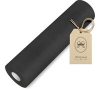 100%Mosel Non-woven Table Runner Roll, in Black (30 cm x 25 m), decorative ribbon, elegant decoration for dinner parties, birthdays, weddings and christenings