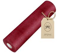 100%Mosel Non-woven Table Runner Roll, in Burgundy Red (30 cm x 25 m), decorative ribbon, elegant decoration for dinner parties, birthdays, weddings and christenings