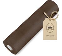100%Mosel Non-woven Table Runner Roll, in Chocolate Brown (30 cm x 25 m), decorative ribbon, elegant decoration for dinner parties, birthdays, weddings and christenings