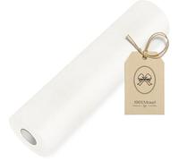 100%Mosel Non-woven Table Runner Roll, in Creme White (30 cm x 25 m), decorative ribbon, elegant decoration for dinner parties, birthdays, weddings and christenings