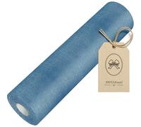 100%Mosel Non-woven Table Runner Roll, in Dusky Blue (30 cm x 25 m), decorative ribbon, elegant decoration for dinner parties, birthdays, weddings and christenings