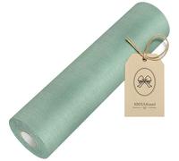 100%Mosel Non-woven Table Runner Roll, in Eucalyptus Green (30 cm x 25 m), decorative ribbon, elegant decoration for dinner parties, birthdays, weddings and christenings