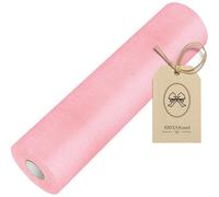 100%Mosel Non-woven Table Runner Roll, in Light Pink (30 cm x 25 m), decorative ribbon, elegant decoration for dinner parties, birthdays, weddings and christenings