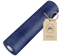 100%Mosel Non-woven Table Runner Roll, in Midnight Blue (30 cm x 25 m), decorative ribbon, elegant decoration for dinner parties, birthdays, weddings and christenings