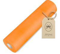 100%Mosel Non-woven Table Runner Roll, in Orange (30 cm x 25 m), decorative ribbon, elegant decoration for dinner parties, birthdays, weddings and christenings