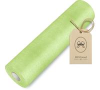 100%Mosel Non-woven Table Runner Roll, in Pale Green (30 cm x 25 m), decorative ribbon, elegant decoration for dinner parties, birthdays, weddings and christenings