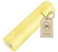 100%Mosel Non-woven Table Runner Roll, in Pale Yellow (30 cm x 25 m), decorative ribbon, elegant decoration for dinner parties, birthdays, weddings and christenings