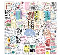 100 Motivational Stickers, Waterproof Reusable Laptop Stickers for Daily Inspiration and Motivation
