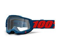 100% Motocross Brille Accuri 2 Klar, Odeon - Blau Rot, 50221-101