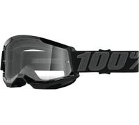 100% Motocross Brille Strata 2 Klar, Schwarz, HU-GOG-1055