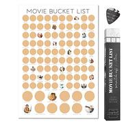 100 Movies Scratch Off Poster Bucket List - Couples Movie Night - Includes 12 Unique Sagas - Must See Movies - Gift for Movie Lovers - 16.5" x 23.4" - Gifts for Him, Gifts for the Couple