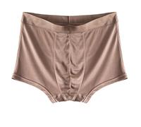 100% Mulberry Silk Men's Boxer Briefs Underwear Panties Mid Waist Shorts Thin Seamless Soft Daily Underpants