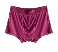 100% Mulberry Silk Men's Boxer Briefs Underwear Panties Mid Waist Shorts Thin Seamless Soft Daily Underpants