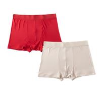 100% Mulberry Silk Men's Boxer Briefs Underwear Panties Mid Waist Shorts Thin Soft Breathable Daily Underpants