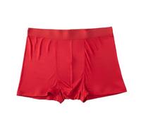 100% Mulberry Silk Men's Boxer Briefs Underwear Panties Mid Waist Shorts Thin Soft Breathable Daily Underpants