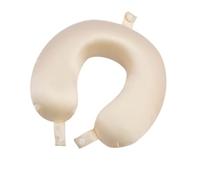 100% Mulberry Silk Neck Pillow for Travel 19 Momme Real Silk Travel Pillow for Pain Relief Sleeping , Pure Organic Silk Airplane Pillow, Anti Wrinkle Travel Pillow Made in USA (Champagne)