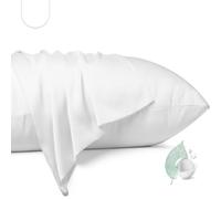 100% Mulberry Silk Pillowcase 2 Pack,Queen Size Silk Pillow Cases for Hair and Skin,Silky Smooth Bed Pillow Cover with Hidden Zipper,Natural Silk Pillow Case Set of 2 (White, Queen 20X30)