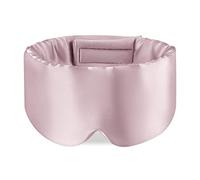 100% Mulberry Silk Sleep Mask Eye Mask for Man and Woman with Adjustable Headband, Full Size Large Sleep Mask & Blindfold for Total Blackout for All Night Sleep (Light Plum)