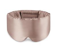 100% Mulberry Silk Sleep Mask Eye Mask for Man and Woman with Adjustable Headband, Full Size Large Sleep Mask & Blindfold for Total Blackout for All Night Sleep (Taupe)