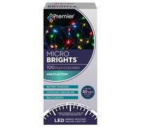 100 Multi Action Multicoloured Micro Bright Christmas Lights - PREMIER
