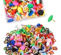 100 Multicolor Push Pins for Bulletin Boards & Cork Boards - Sharp Metal Tips for Secure Hold - Durable Plastic Heads - Ideal for Office, School & Home Organization