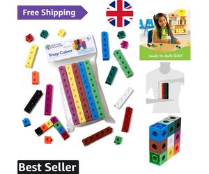 100 Multicolor Snap Cubes - Fun Math Games for Kids Ages 5+ with Activity Guide