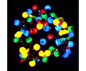 (100 - Multicolour) GEEZY LED Christmas Berry Ball Fairy String Light With Timer and 8 modes Indoor & Outdoor Decoration