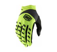 100% MX Gloves Airmatic Black Flou Yellow Motocross MTB Off Road ATV Quad