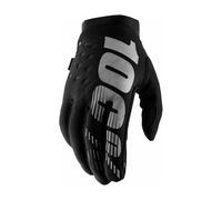 100% Brisker Women’s MX Gloves Black/GreyM Black,Grey