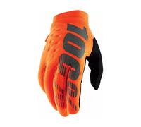 100% MX Gloves Brisker Cold Weather Youth Flou Orange Black Motocross MTB Quad