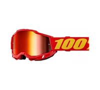 100% MX Goggles Accuri 2 Red Red Mirror MTB Motocross Quad ATV