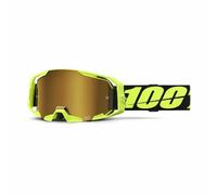 100% MX Goggles Armatic Flo Yellow Gold Mirror MTB Motocross Quad ATV