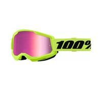 100percent Strata 2 Goggles Mirror Pink Lens/CAT3 Neon Yellow