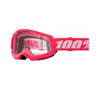 100% MX Goggles Strata 2 Pink Clear MTB Motocross Quad ATV