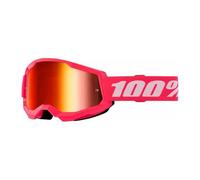 100% MX Goggles Strata 2 Pink Red Mirror MTB Motocross Quad ATV