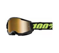 100% MX Goggles Strata 2 Solar Eclispe Gold Mirror MTB Motocross Quad ATV