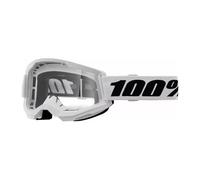 100% MX Goggles Strata 2 White Clear MTB Motocross Quad ATV