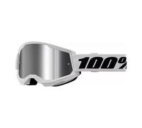 100percent Strata 2 Sunglasses Clear,White Mirror Silver Lens/CAT3